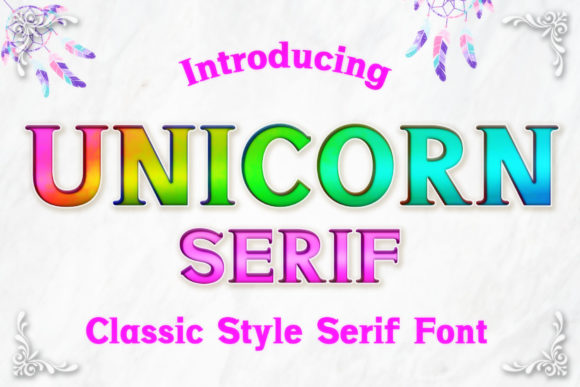 Unicorn Serif-Schriftarten Schriftart Von numnim