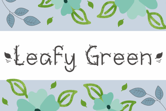Leafy Green Decorative Font By nuraisyahamalia1729