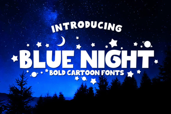 Blue Night Display Fonts Font Door azkaryzki