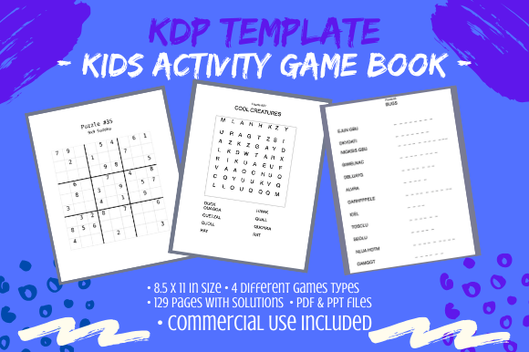 Kids Activity Game Book for KDP  Graphic KDP Interiors By Tomboy Designs