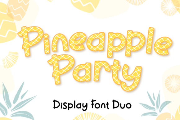 Pineapple Party Display-Schriftarten Schriftart Von attypestudio