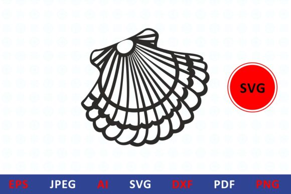 Seashell Icon Afbeelding Afdrukbare Illustraties Door millerzoa