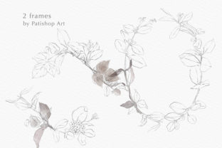 Leafy Sketches in Pencil Graphics Graphic Illustrations By Patishop Art 9
