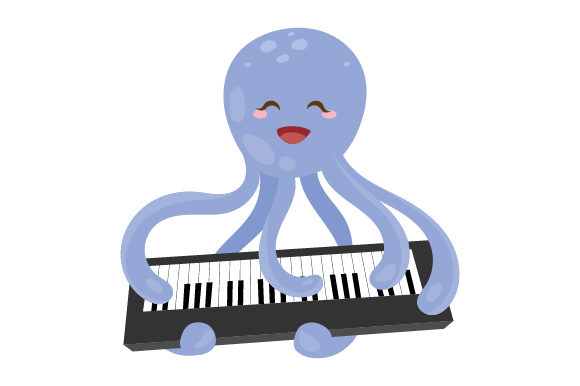 Octopus Musician Musik Craft-Schnittdatei Von Creative Fabrica Crafts