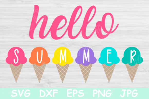 Hello Summer Ice Cream   Graphic Crafts By TiffsCraftyCreations