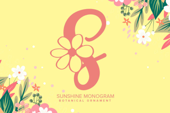 Sunshine Monogram Decorative Font By Monogram Lovers