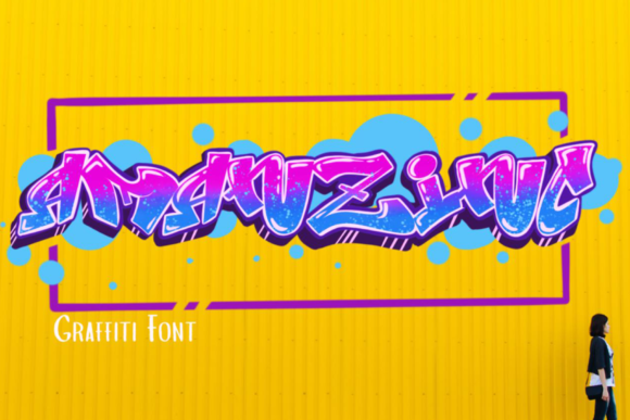 Amanzinc Graffiti Display Font By sipanji figuree