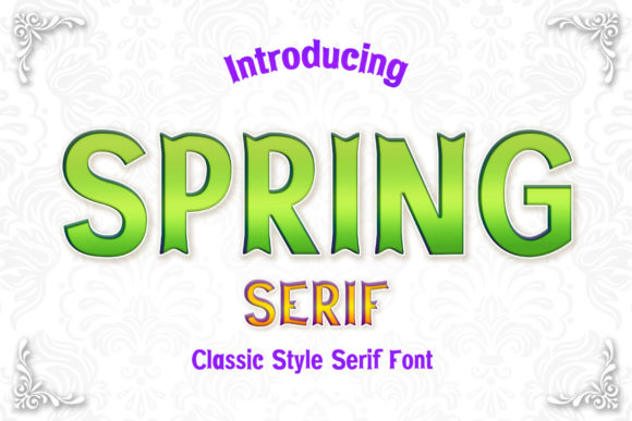 Spring Serif Font By numnim
