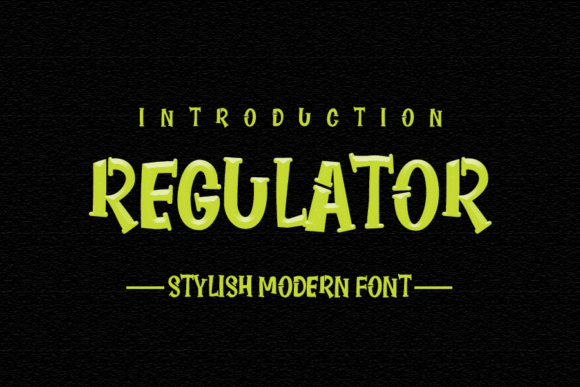 Regulator Display-Schriftarten Schriftart Von K_IN Studio