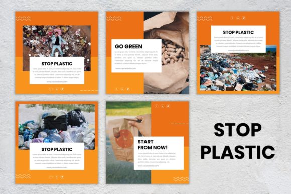 Instagram Feed - Stop Plastic Graphic Presentation Templates By listulabs