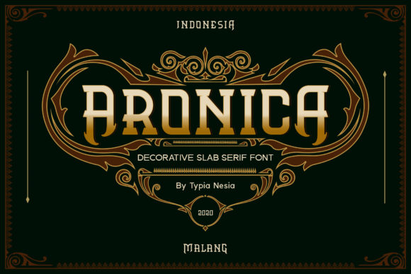 Aronica Slab Serif Fonts Font Door Typia Nesia