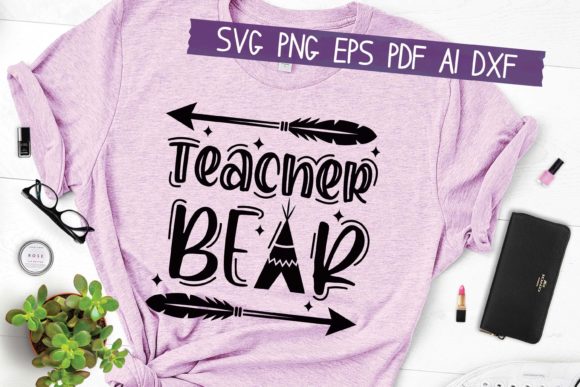 Teacher Bear Graphic Crafts By AraySVG