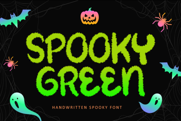 Spooky Green Display Font By illushvara