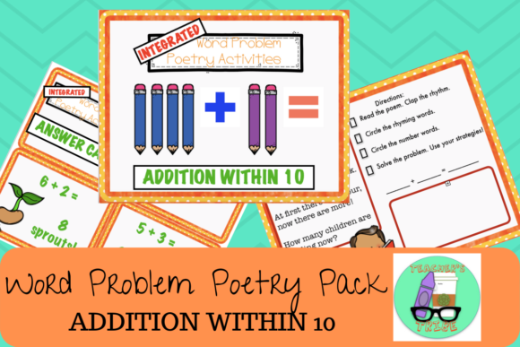 Integrated Addition Word Problem Poems Graphic 1st grade By Teacher's Tribe 