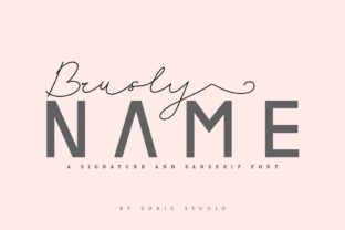 Brusly Name Sans Serif Font By EdricStudio 2