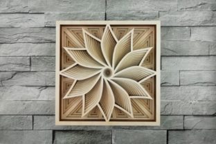 Layered Mandala, Cut File, 3D Flower Afbeelding Product-proefmodellen Door vectormarket 1