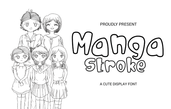 Manga Stroke Display Font By Smart Studio