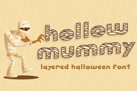 Hollow Mummy Display Font By attypestudio