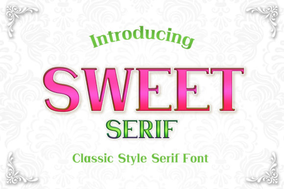 Sweet Serif Font By numnim