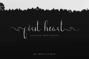 First Heart Fuentes Caligráficas Fuente Por EdricStudio 2