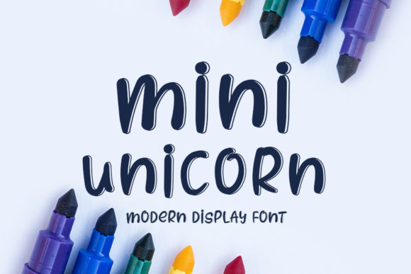 Mini Unicorn Display Fonts Font Door K_IN Studio