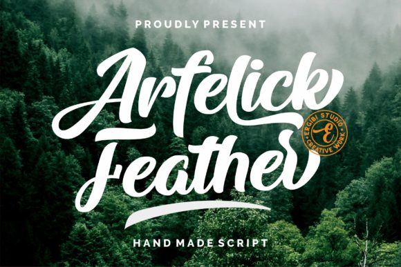 Arfelick Feather Script & Handwritten Font By ergibi studio