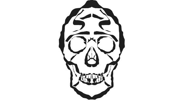 Human Skull Face Design Graphic Crafts By Intype Studio