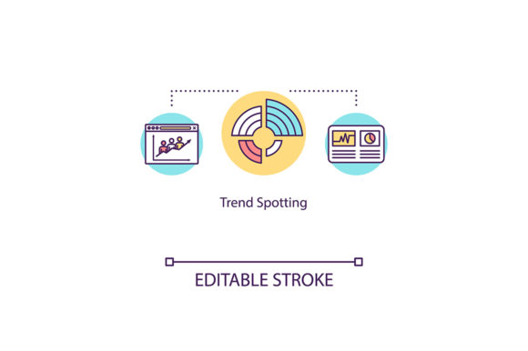 Trend Spotting Concept Icon Graphic Icons By bsd studio