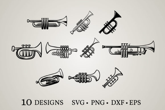 Trumpet Bundle Graphic Print Templates By Euphoria Design