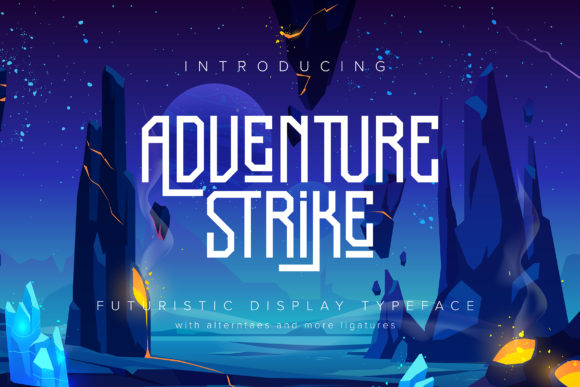 Adventure Strike Display Font By Vunira