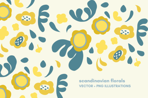 Scandinavian Florals Pattern Elements Graphic Graphic Templates By lunarctic