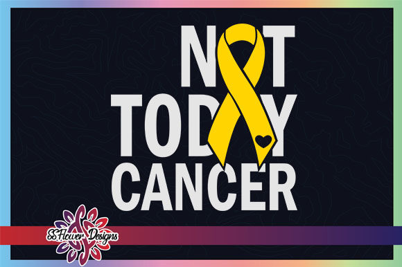 Not Today Cancer Ribbon Bone Cancer Graphic Crafts By ssflower