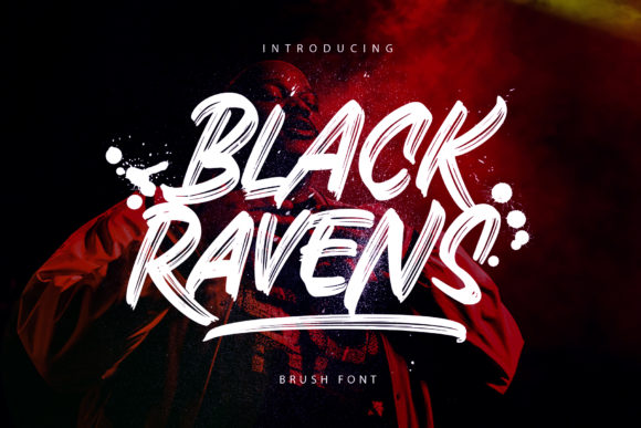 Black Ravens Fontes de Exibição Fonte Por Arterfak Project