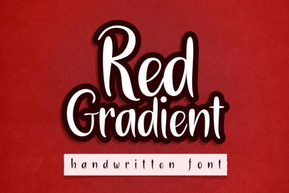 Red Gradient Script & Handwritten Font By Deedeetype