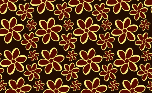 Background with Brown Flower Pattern Graphic Crafts By Arief Sapta Adjie II