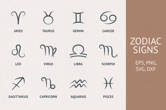 Zodiac Signs Collection Graphic Illustrations By Kirill's Workshop