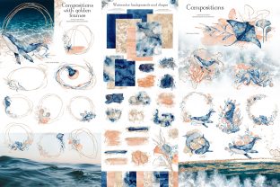 Underwater Watercolor Collection Graphic Illustrations By EvgeniiasArt 6