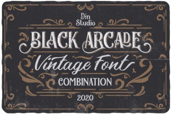 Black Arcade Fontes de Exibição Fonte Por Din Studio
