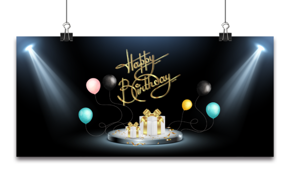 Happy Birthday Celebration Background. Graphic Backgrounds By Ju Design