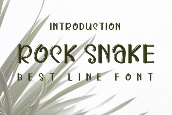 Rock Snake Display Fonts Font Door K_IN Studio