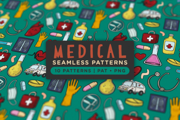 Medical Seamless Patterns Graphic Patterns By Telllu