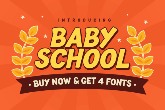 Baby School Display Font By sensatype
