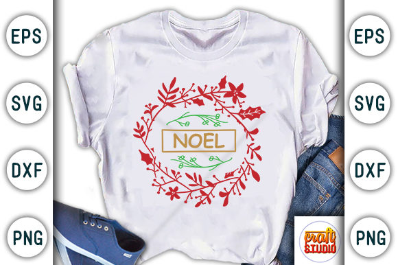 Christmas Quote Design, Noel Graphic T-shirt Designs By CraftStudio