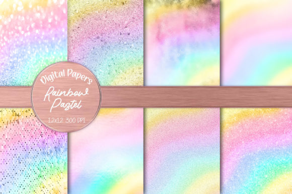 Pastel Rainbow Texture Background Bundle Graphic Backgrounds By Magnolia Blooms