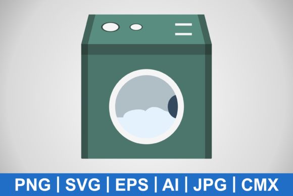 Vector Washing Machine Icon Graphic Icons By IYIKON