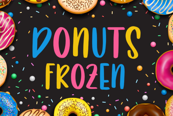 Donuts Frozen Display-Schriftarten Schriftart Von jafarnation