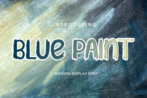 Blue Paint Display Font By Planetz studio