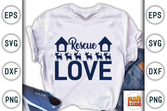  Rescue Love Graphic T-shirt Designs By CraftStudio