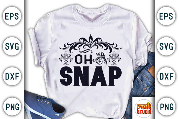 Oh Snap Graphic T-shirt Designs By CraftStudio