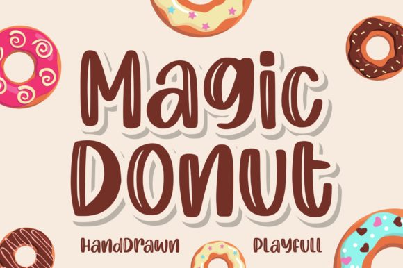 Magic Donut Polices d'Affichage Police Par Garisman Studio